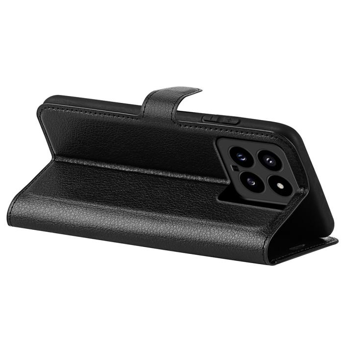 Bild 4,  Xiaomi 14 Fodral Litchi Läder Svart - Teknikhallen.se