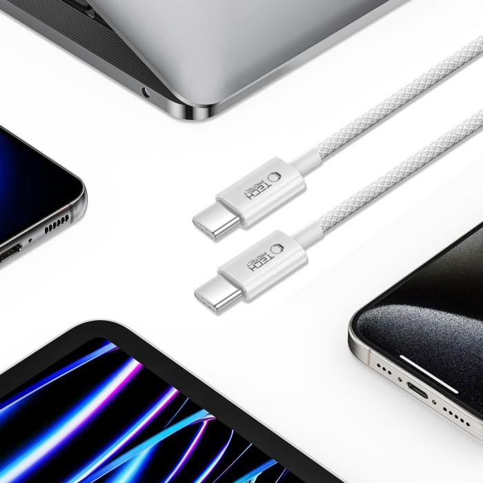 Bild 4, Tech-Protect Tech-Protect 2m 60W/3A PD USB-C-USB-C Kabel UltraBoost - Teknikhallen.se