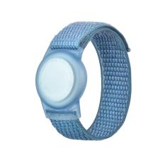  Apple AirTag 2/1 Nylon Armband F&ouml;r Barn (S) Bl&aring; - Teknikhallen.se