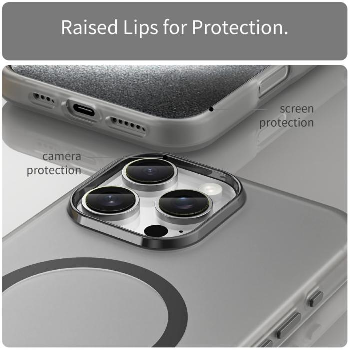 Bild 6,  iPhone 16 Pro Max Skal MagSafe Slim Matt Svart - Teknikhallen.se