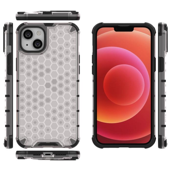 Bild 6,  iPhone 15 Skal Honeycomb Shockproof Vit - Teknikhallen.se