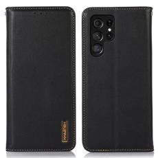 KHAZNEH KHAZNEH Galaxy S24 Ultra Fodral Flip RFID &Auml;kta L&auml;der Svart - Teknikhallen.se
