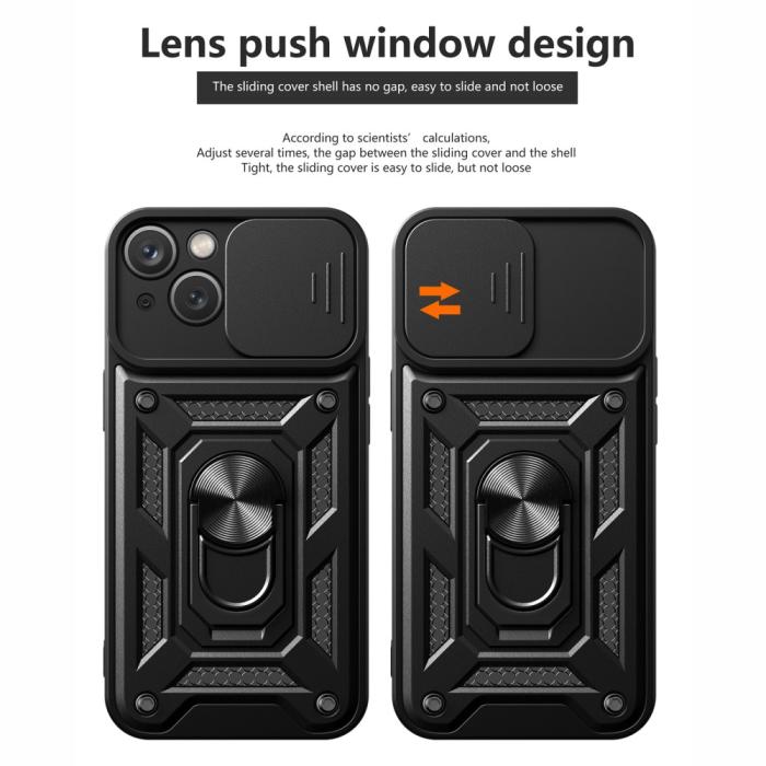 Bild 2,  iPhone 15 Plus Skal CamShield Hybrid Ring Blå - Teknikhallen.se