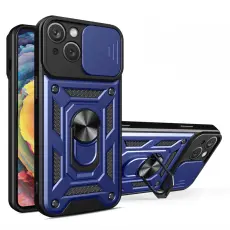  iPhone 15 Plus Skal CamShield Hybrid Ring Bl&aring; - Teknikhallen.se