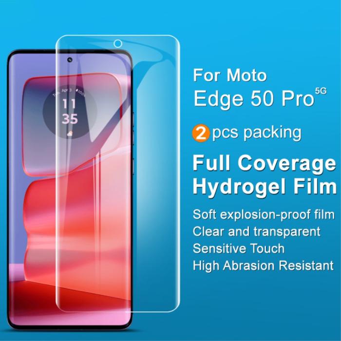 Bild 2, IMAK IMAK Motorola Edge 50 Pro/50 Fusion/50 Ultra 2-Pack Skärmfilm - Teknikhallen.se