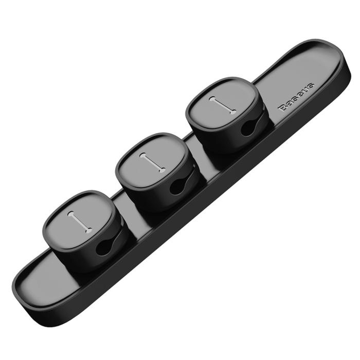 Bild 6, BASEUS BASEUS Magnetisk Självhäftande Kabelhållare för 3 Kablar Svart - Teknikhallen.se