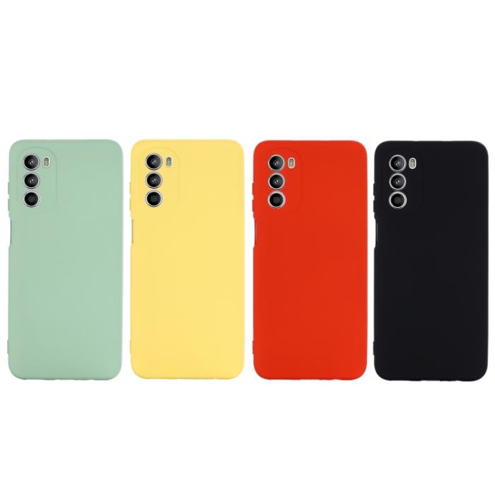 Bild 6,  Motorola Moto G52/G82 Skal Liquid Silikon Svart - Teknikhallen.se