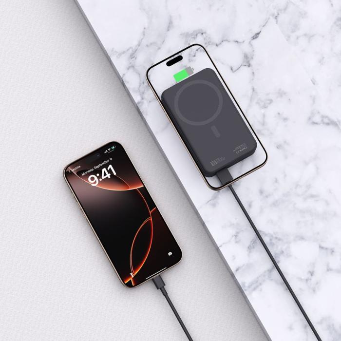 Bild 6, Tech-Protect Tech-Protect 20000 mAh MagSafe Powerbank LifeMag Svart - Teknikhallen.se