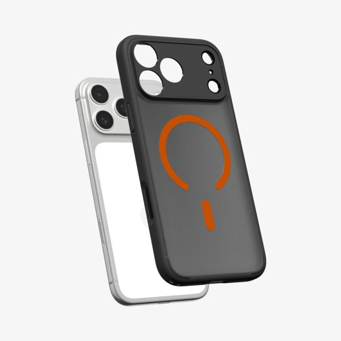 Bild 5, Spigen Spigen iPhone 17 Pro Skal MagSafe Ultra Hybrid Svart / Orange - Teknikhallen.se