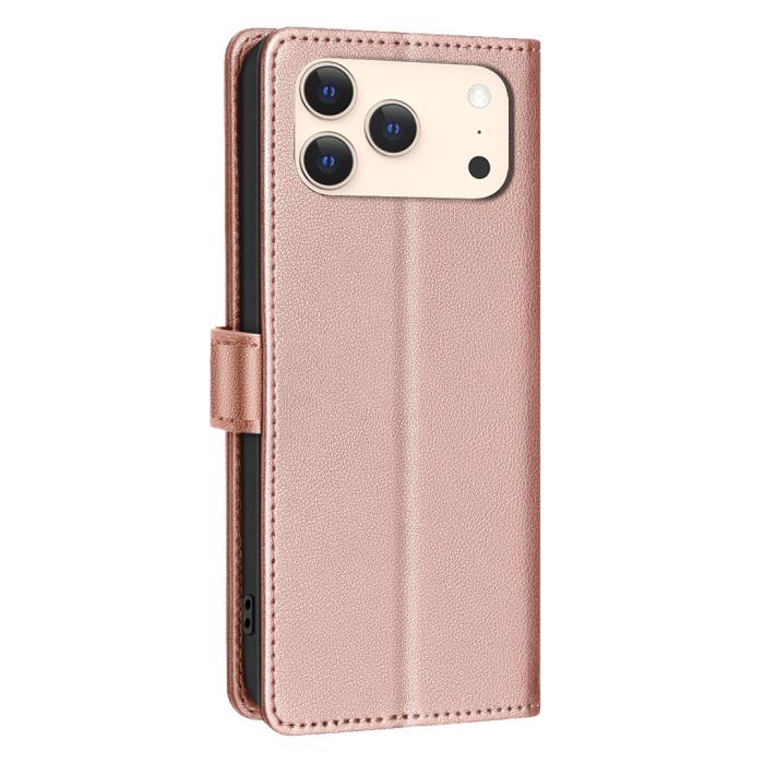 Bild 3, BINFEN BINFEN iPhone 17 Pro Max Fodral RFID Läder Roséguld - Teknikhallen.se