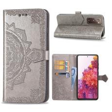  Samsung Galaxy S20 FE - Mandala L&auml;der Fodral - Gr&aring; - Teknikhallen.se