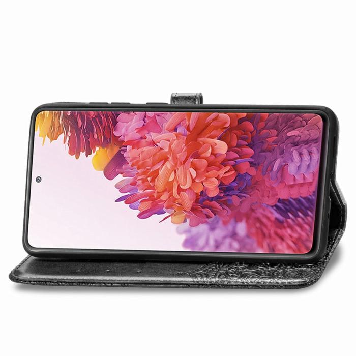 Bild 4,  Samsung Galaxy S20 FE - Mandala Läder Fodral - Svart - Teknikhallen.se