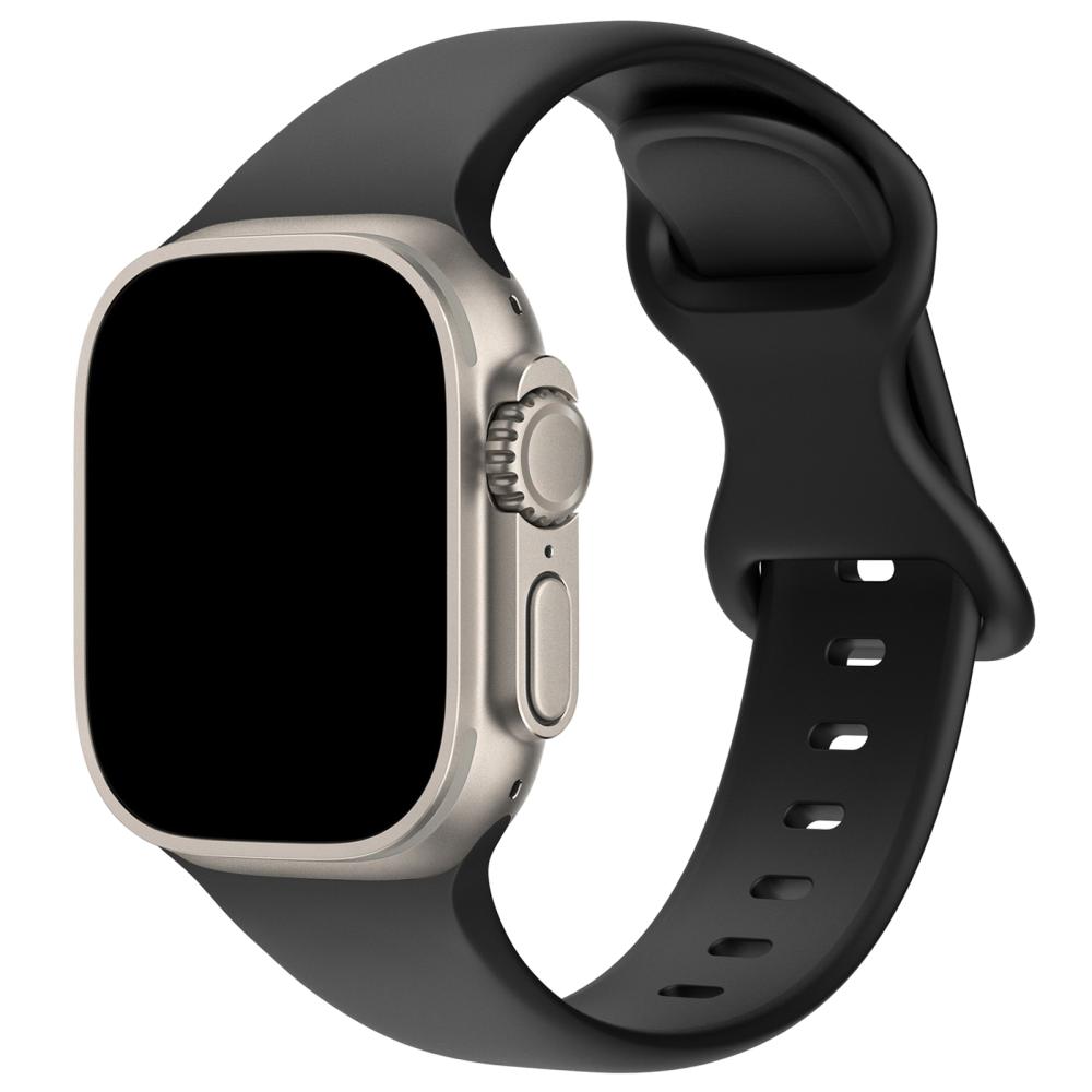 ColorPop Silikon Armband Butterfly Apple Watch 41/40/38 mm (S/M) Svart - Teknikhallen.se