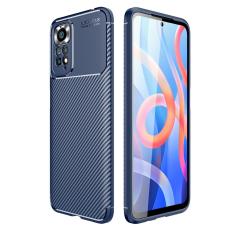  Xiaomi Redmi Note 11 4G Skal Kolfiber Textur Bl&aring; - Teknikhallen.se