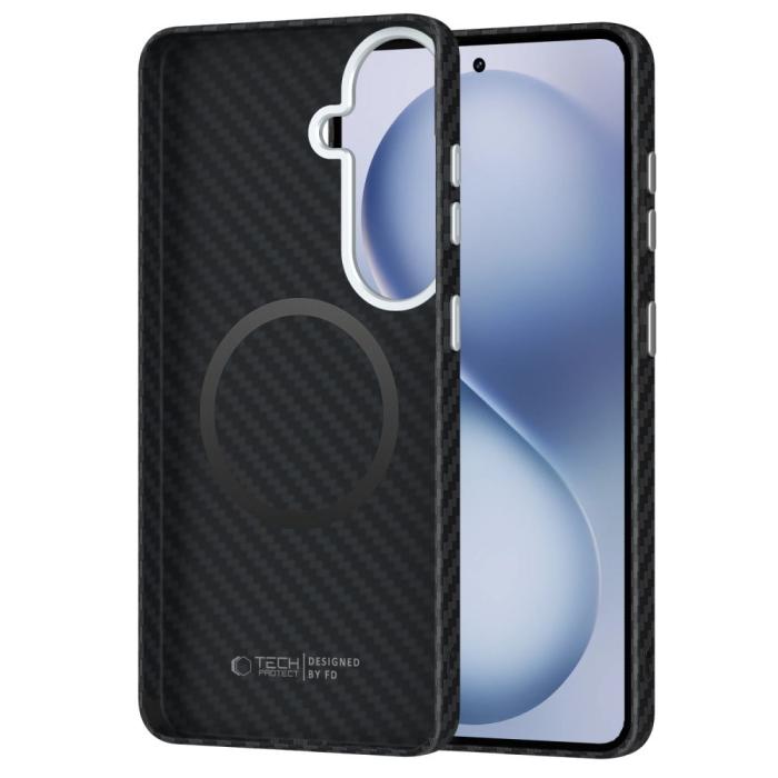 Bild 3, Tech-Protect Tech-Protect Galaxy S26 Skal MagSafe ION Carbon Svart - Teknikhallen.se