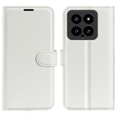  Xiaomi 14 Fodral Litchi L&auml;der Vit - Teknikhallen.se