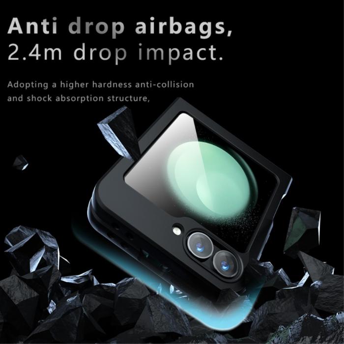 Bild 3,  Samsung Galaxy Z Flip 6 / 7 FE Skal MagSafe Skin Feel Svart - Teknikhallen.se