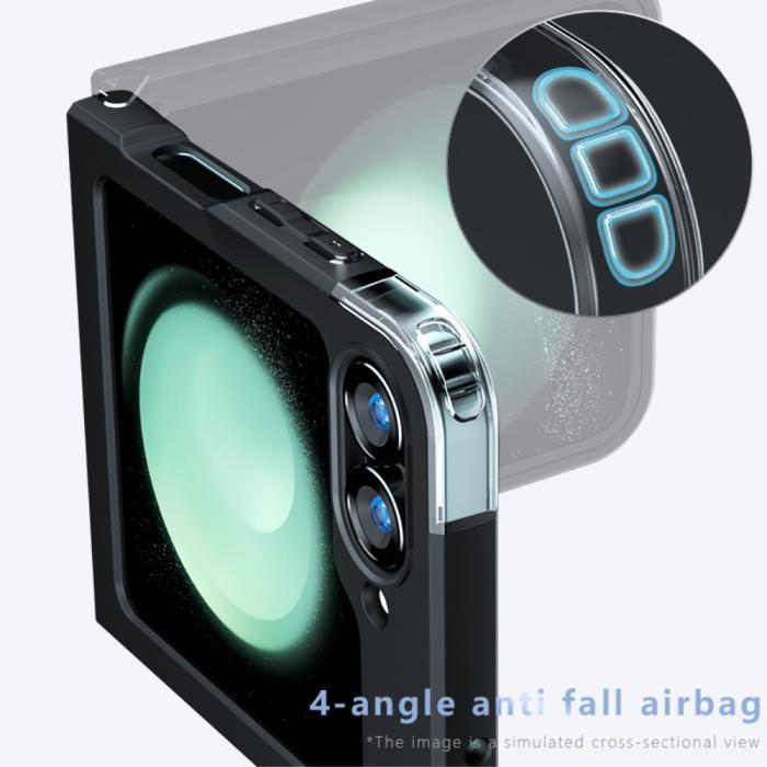 Bild 4,  Samsung Galaxy Z Flip 6 / 7 FE Skal MagSafe Skin Feel Svart - Teknikhallen.se