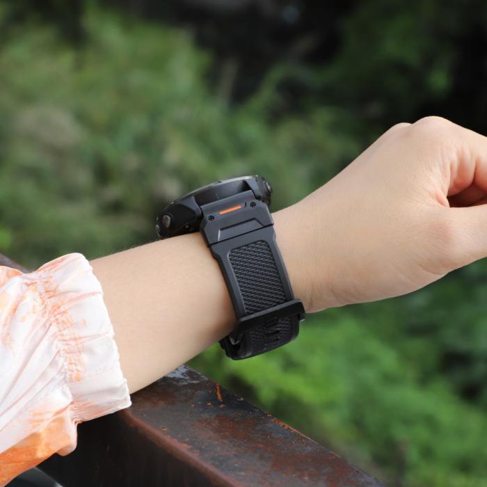 Bild 5,  Fenix 5/5X/6X/7X 26 mm Klockarmband Robust Svart - Teknikhallen.se