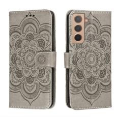  Samsung Galaxy S22 Fodral Sun Mandala L&auml;der Gr&aring; - Teknikhallen.se
