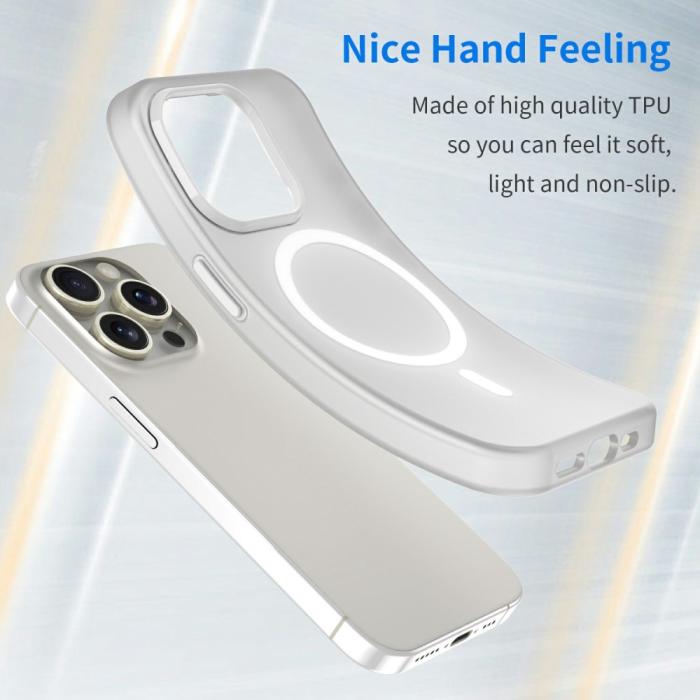 Bild 4,  iPhone 16 Pro Max Skal MagSafe Slim Matt Vit - Teknikhallen.se