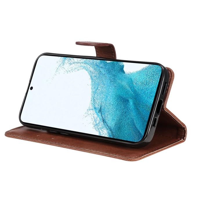 Bild 4,  Samsung Galaxy S23 Plus Fodral Läder Brun - Teknikhallen.se