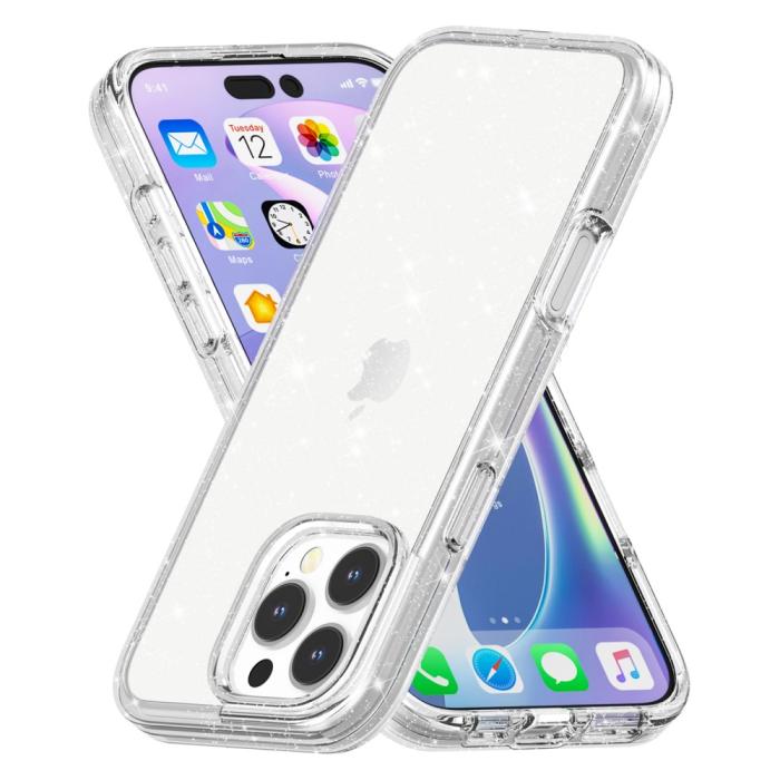 Bild 5,  iPhone 16 Pro Skal Glitter Transparent - Teknikhallen.se