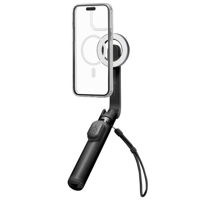 Bild 3, Spigen Spigen 74 cm MagSafe Bluetooth Selfiestick Tripod Svart - Teknikhallen.se