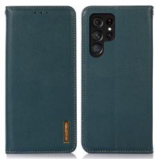 KHAZNEH KHAZNEH Galaxy S24 Ultra Fodral Flip RFID &Auml;kta L&auml;der Gr&ouml;n - Teknikhallen.se