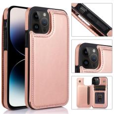  iPhone 14 Pro Skal Med Kortfack Ros&eacute;guld - Teknikhallen.se