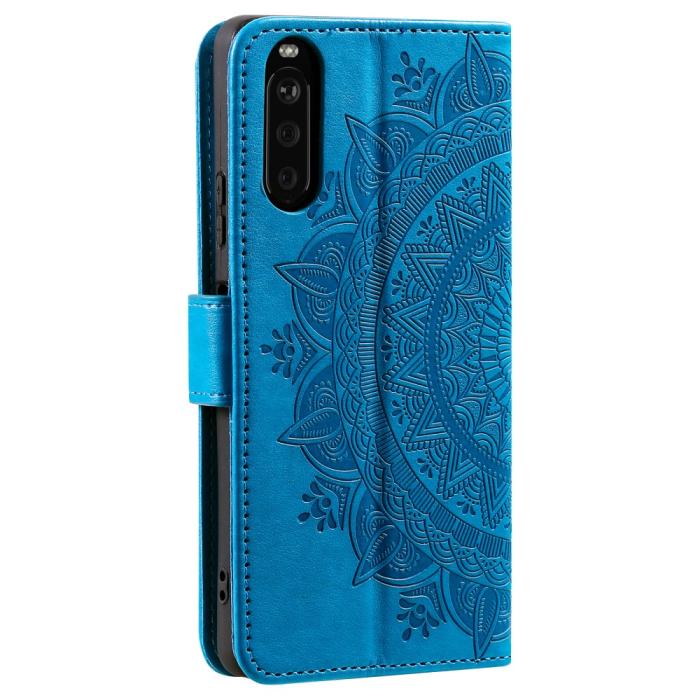 Bild 6,  Sony Xperia 10 VI Mandala Läder Fodral Blå - Teknikhallen.se