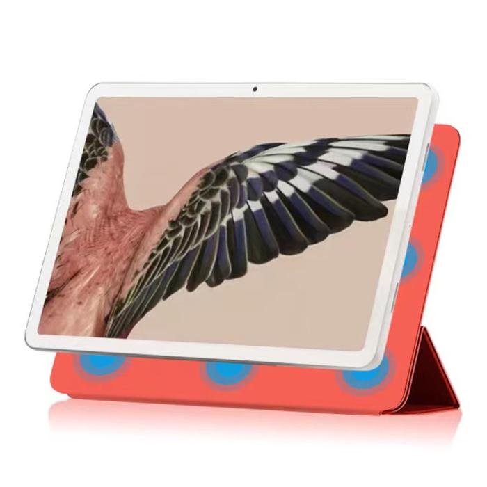 Bild 2,  Google Pixel Tablet Fodral 2in1 Magnet Tri-Fold Orange - Teknikhallen.se