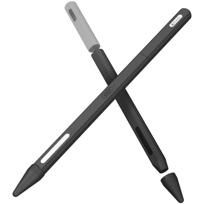 Bild 3, ESR ESR Apple Pencil 2nd Gen Silikon Sleeve Svart/Grå - Teknikhallen.se