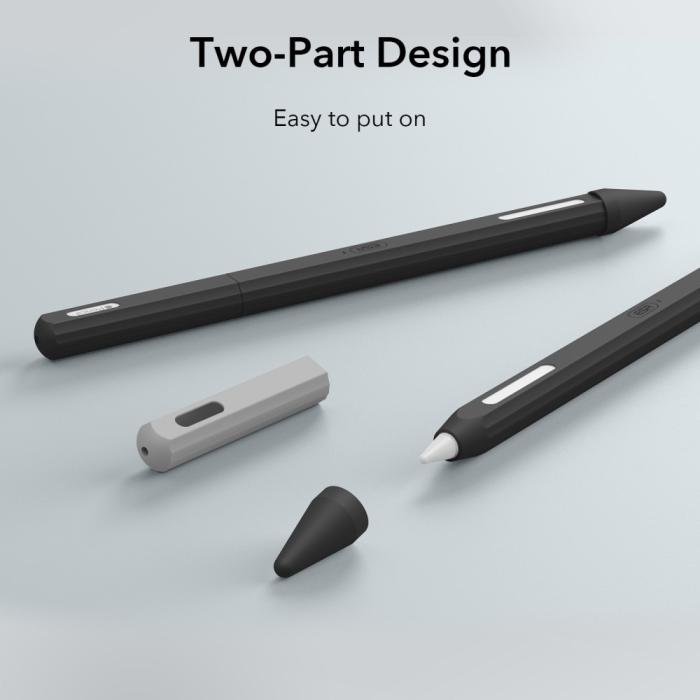 Bild 5, ESR ESR Apple Pencil 2nd Gen Silikon Sleeve Svart/Grå - Teknikhallen.se