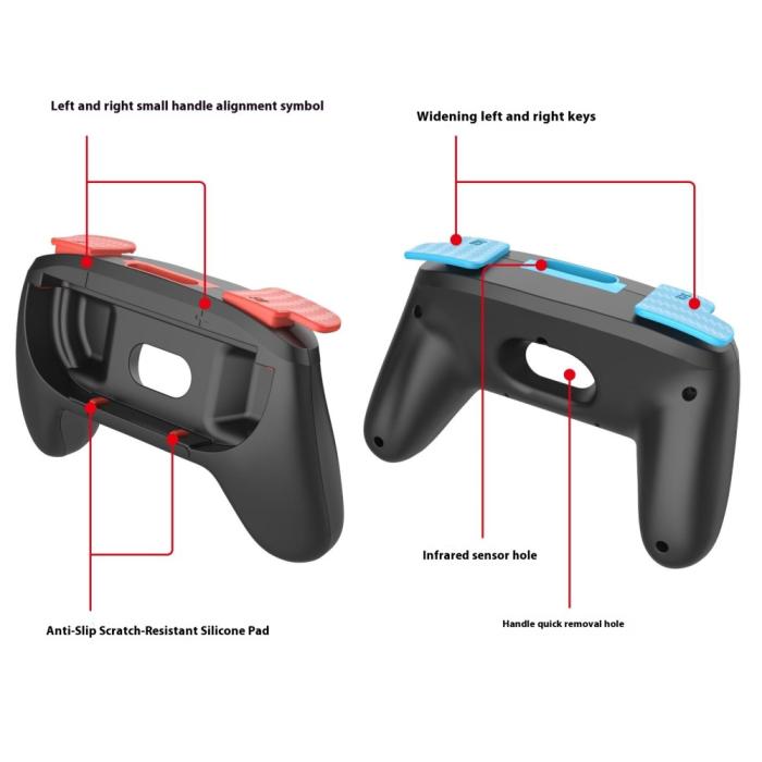 Bild 3, PGTECH PGTECH 2 st Nintendo Switch 2 Joy-Con Grip Svart - Teknikhallen.se