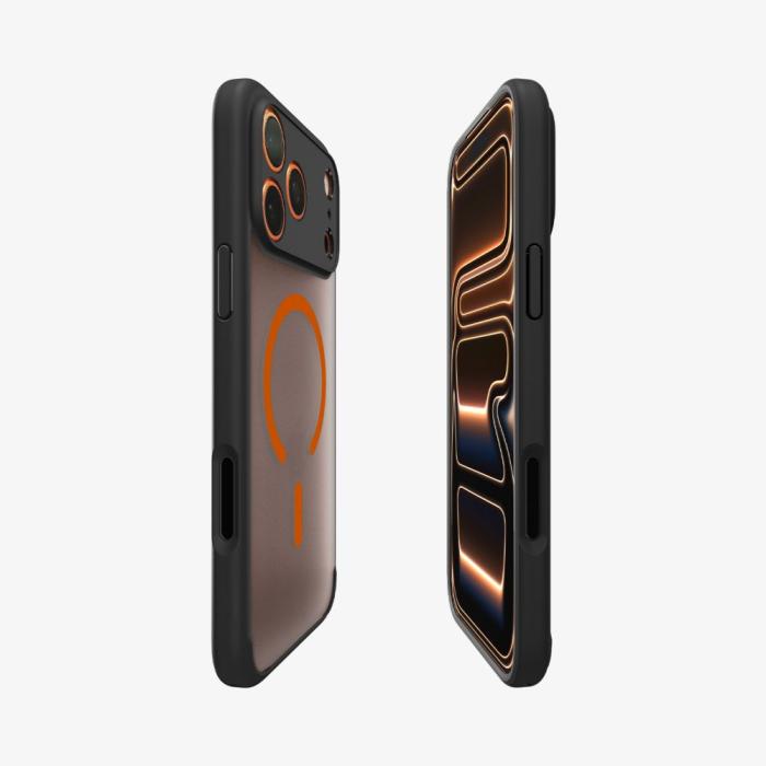 Bild 6, Spigen Spigen iPhone 17 Pro Max Skal MagSafe Ultra Hybrid Svart / Orange - Teknikhallen.se