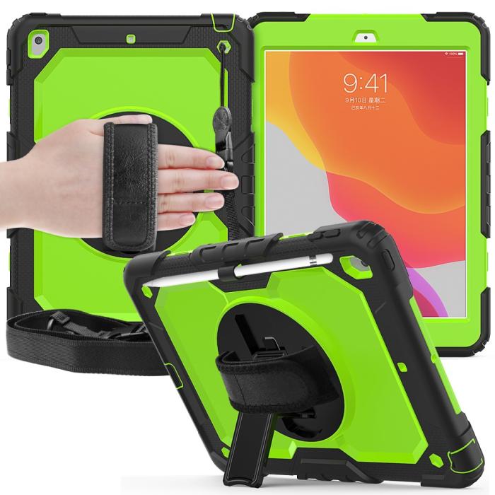 Bild 5,  iPad 10.2 2019/2020/2021 Skal 360° Kickstand Med Strap - Teknikhallen.se