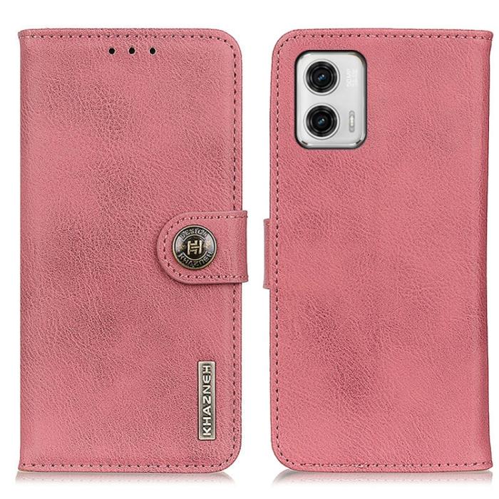 Bild 2, KHAZNEH KHAZNEH Motorola Moto G73 5G Fodral Läder Rosa - Teknikhallen.se