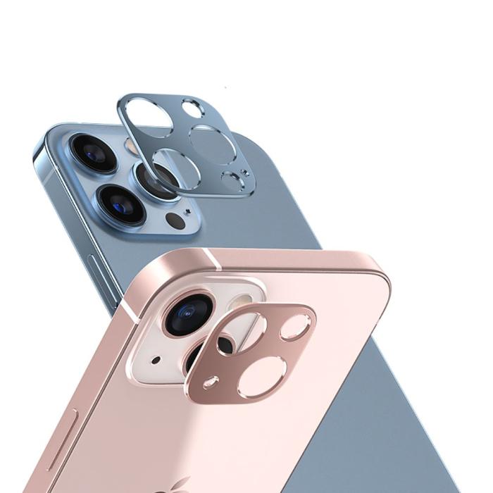 Bild 2, HOFI HOFI iPhone 13 Pro / 13 Pro Max Linsskydd Pro+ Aluminium Blå - Teknikhallen.se