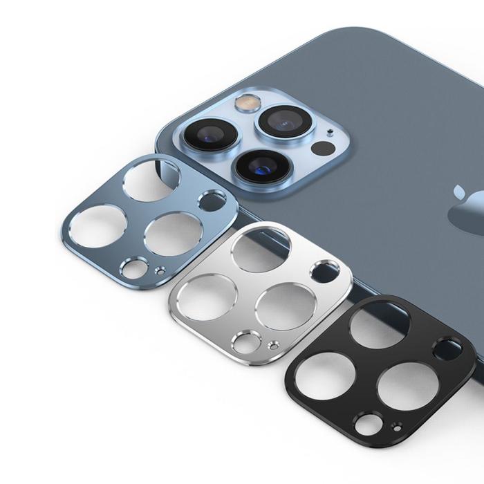 Bild 3, HOFI HOFI iPhone 13 Pro / 13 Pro Max Linsskydd Pro+ Aluminium Blå - Teknikhallen.se