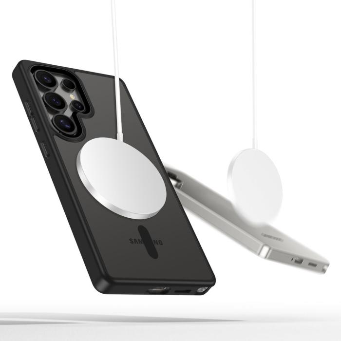 Bild 5, Tech-Protect Tech-Protect Galaxy S25 Ultra Skal MagSafe MagMat Svart/Transparent - Teknikhallen.se