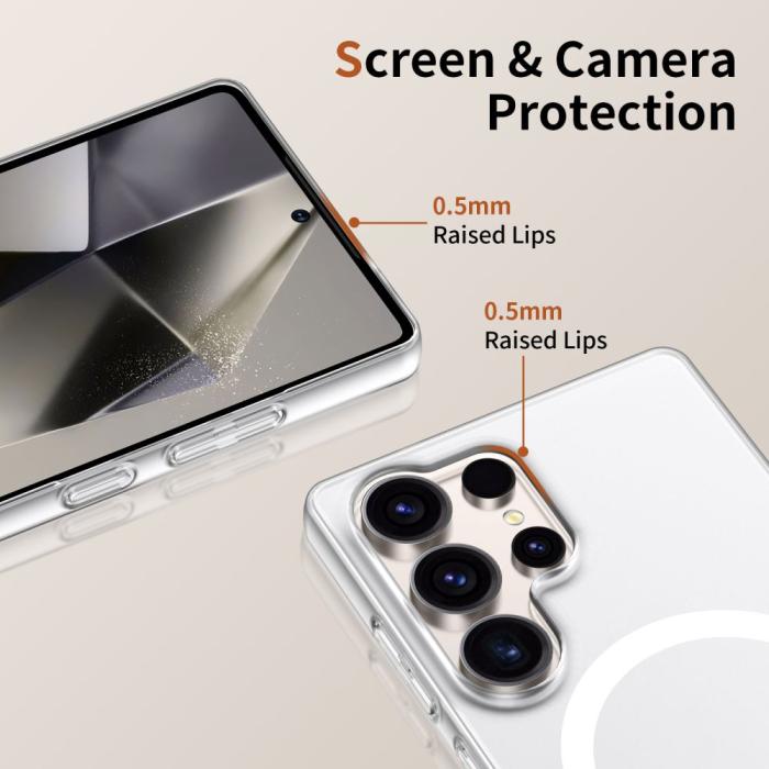 Bild 3, Tech-Protect Tech-Protect Galaxy S25 Ultra Skal MagSafe MagSlim Matt Vit - Teknikhallen.se