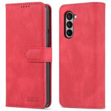 AZNS AZNS Galaxy Z Fold 5 Fodral L&auml;der R&ouml;d - Teknikhallen.se