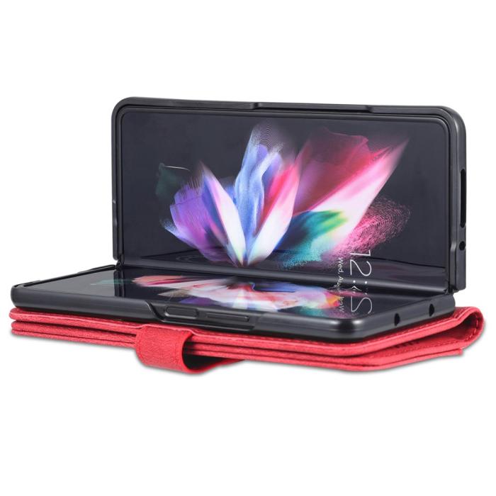 Bild 3, AZNS AZNS Galaxy Z Fold 5 Fodral Läder Röd - Teknikhallen.se