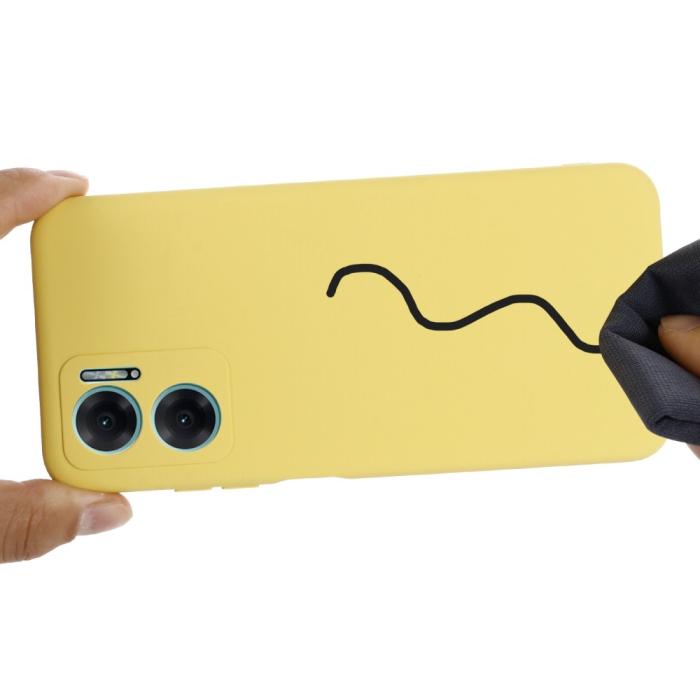 Bild 6,  Xiaomi Redmi 10 5G Skal Liquid Silikon Gul - Teknikhallen.se