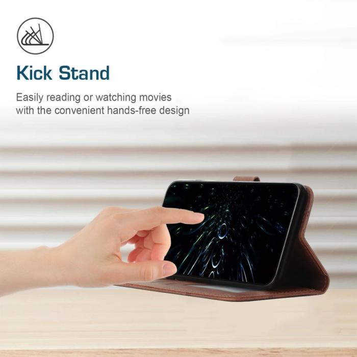 Bild 5,  Motorola Edge 30 Fusion 5G Fodral Läder Brun - Teknikhallen.se