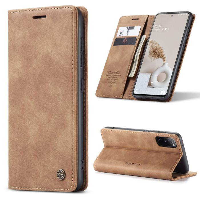 Bild 2, CASEME Samsung Galaxy S20 FE - CASEME Retro Fodral - Brun - Teknikhallen.se