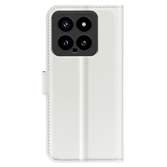 Bild 6,  Xiaomi 14 Fodral Litchi Läder Vit - Teknikhallen.se
