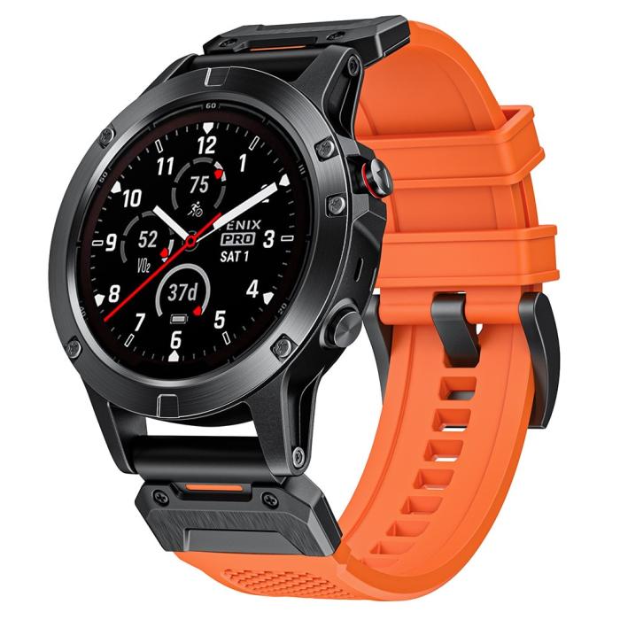 Bild 4,  Fenix 5/5X/6X/7X 26 mm Klockarmband Robust Orange - Teknikhallen.se