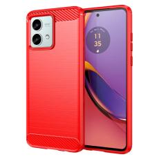  Motorola Moto G84 5G Skal Borstad St&aring;l Textur R&ouml;d - Teknikhallen.se